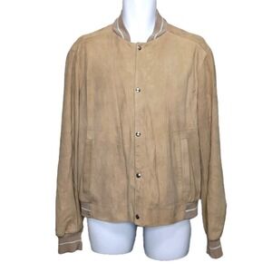 Vtg 90s-Y2K‎ Massimo Rebecchi Suede Leather Bomber Jacket Mens 40 M Italy READ